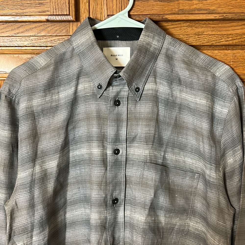 Billy Reid Tuscumbia Cotton/Linen Button Down Standard Fit Shirt